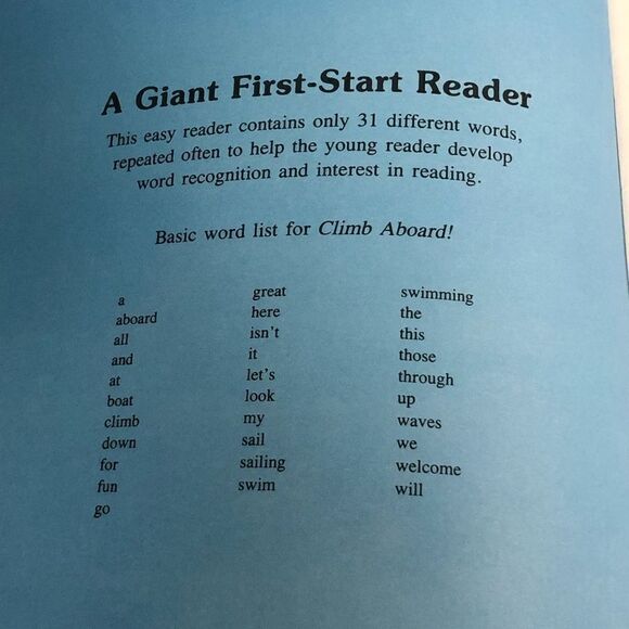 COPY - climb aboard by greydanus, rose giant first start reader paper back good - Picture 3 of 6